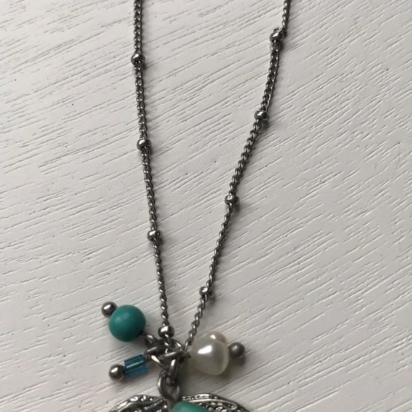 Lia Sophia Turquoise Charm Necklace 18” - Picture 3 of 4